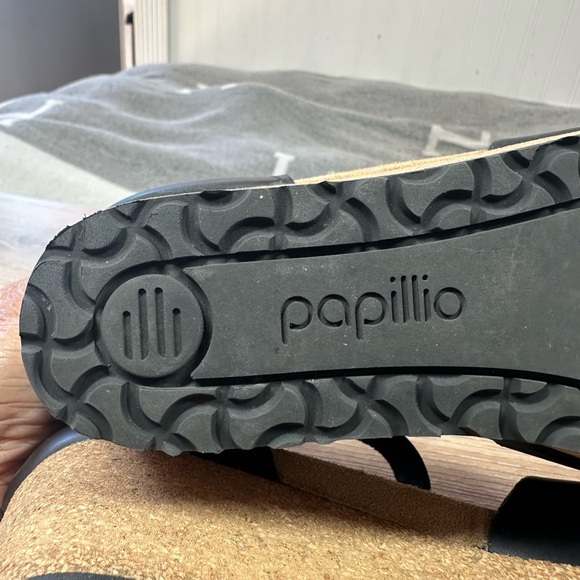 Birkenstock Papillio Mary Ring Buckle Black Leather wedge clogs Womens 6 EU 37 - Picture 13 of 13